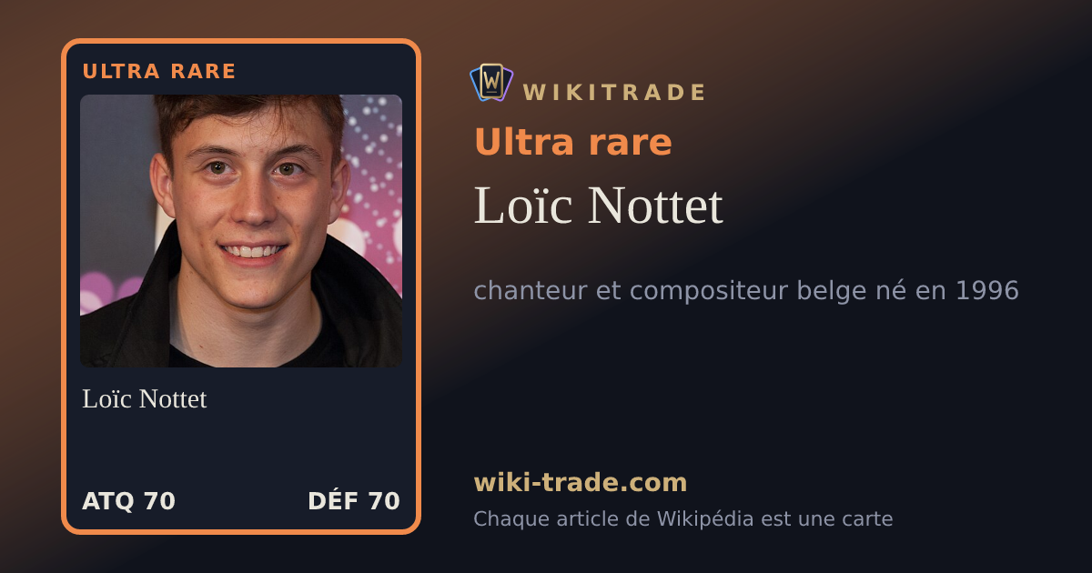 Loïc Nottet — carte Ultra rare