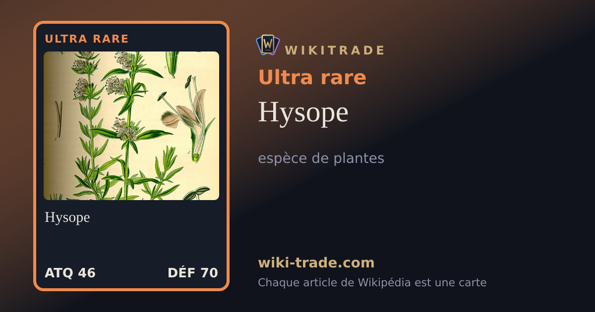 Hysope — carte Ultra rare
