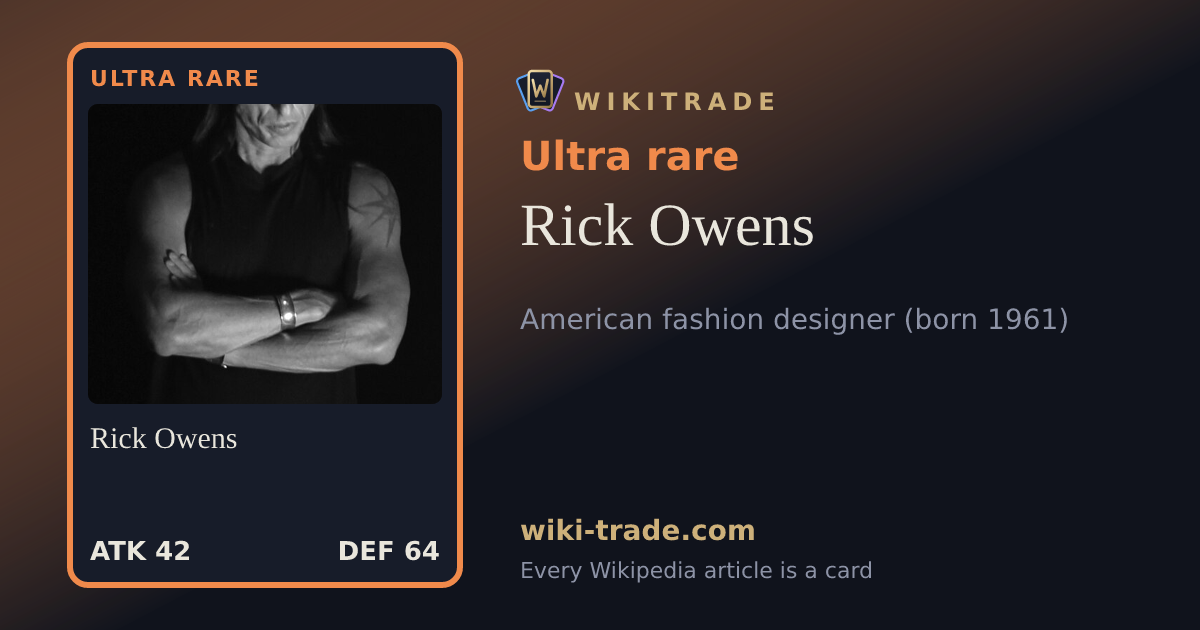 Rick Owens — Ultra rare card