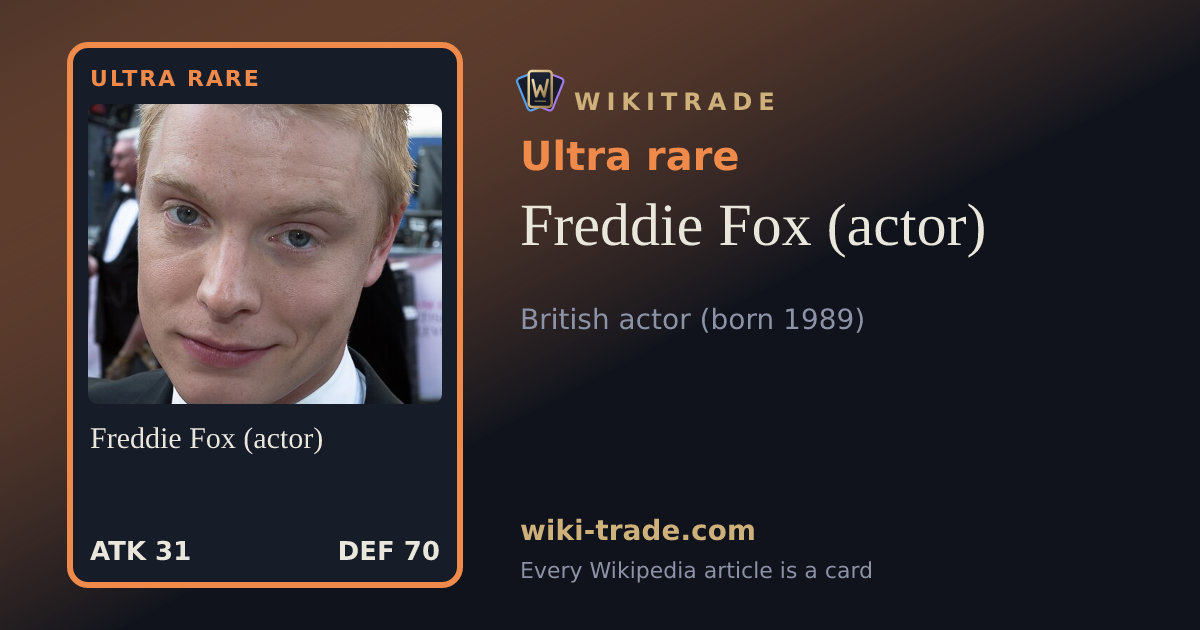 Freddie Fox (actor) — Ultra rare card