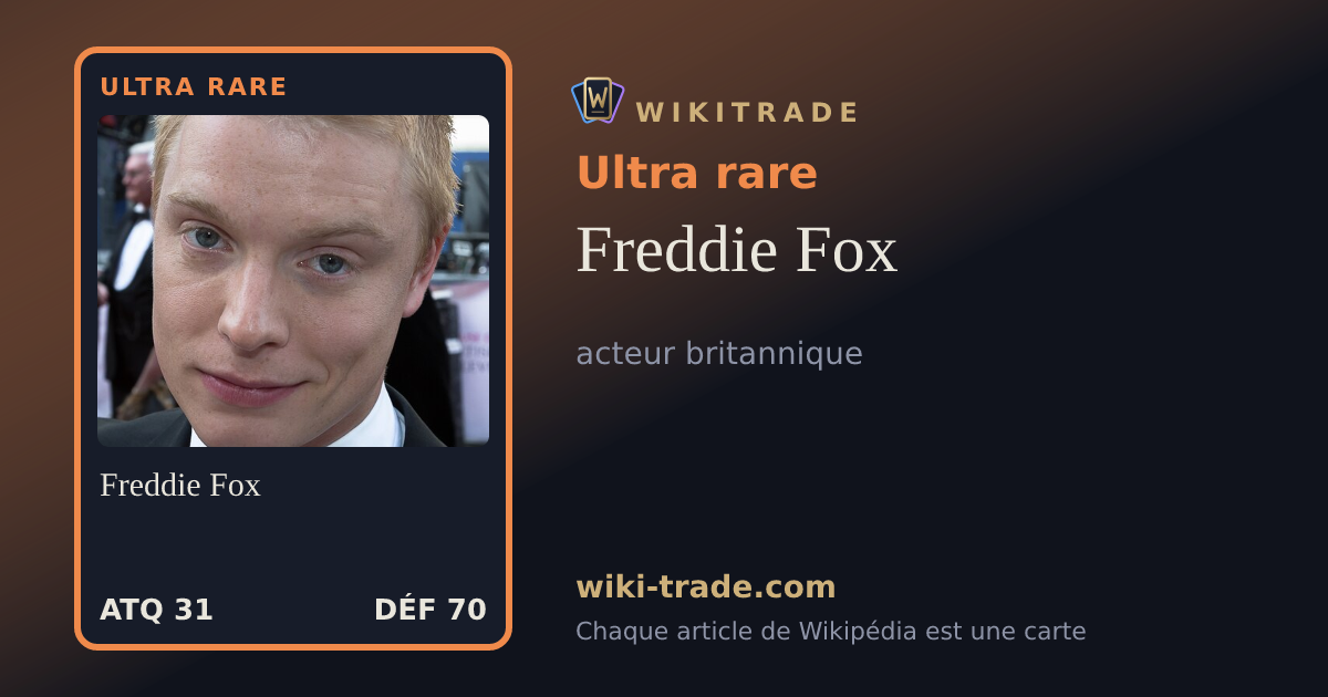 Freddie Fox — carte Ultra rare