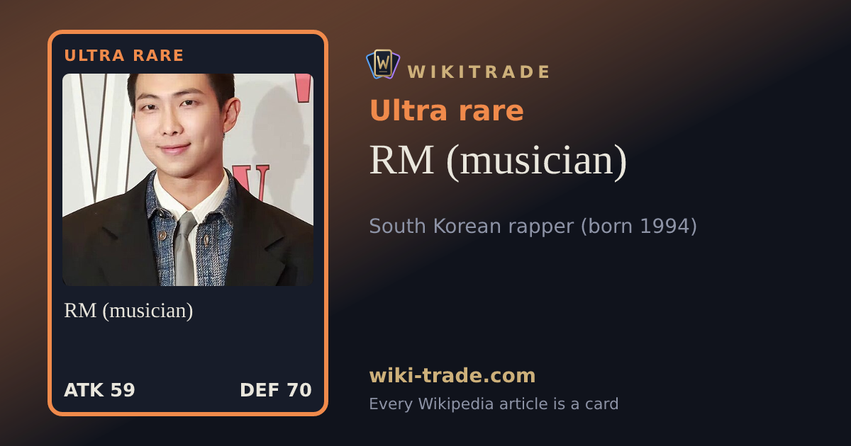 RM (musician) — Ultra rare card