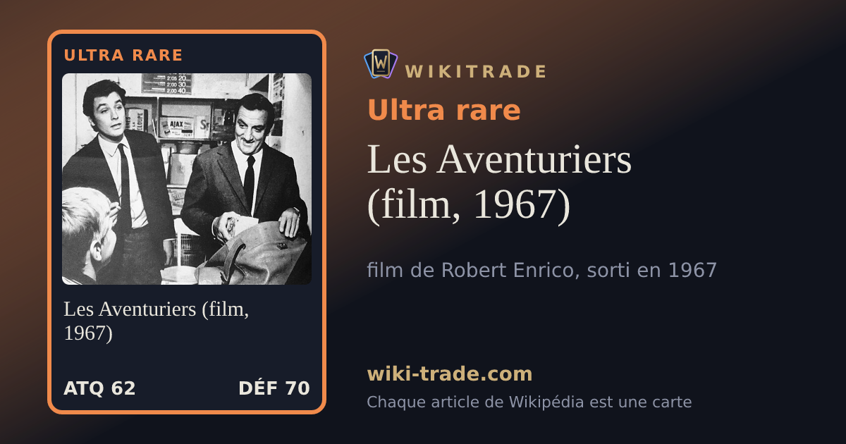 Les Aventuriers (film, 1967) — carte Ultra rare