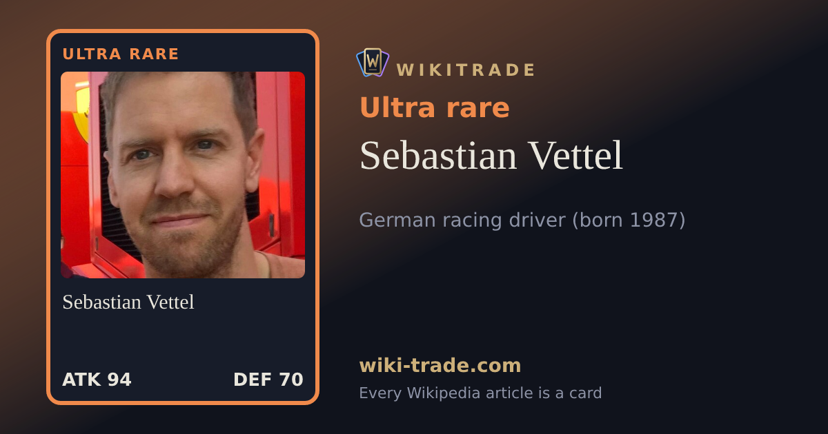 Sebastian Vettel — Ultra rare card
