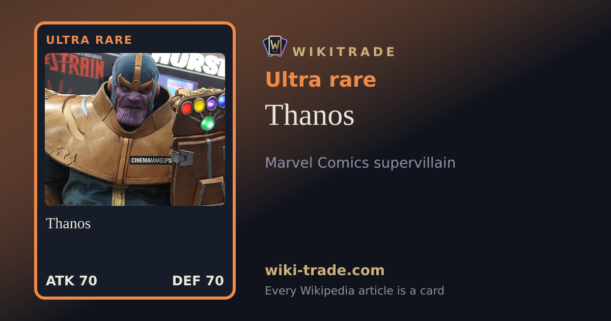 Thanos — Ultra rare card