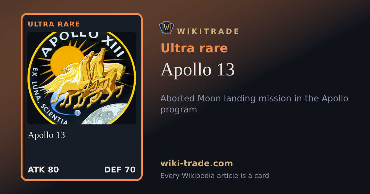 Apollo 13 — Ultra rare card