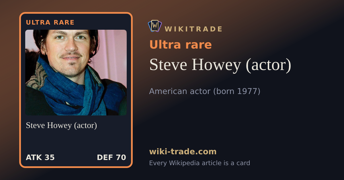 Steve Howey (actor) — Ultra rare card