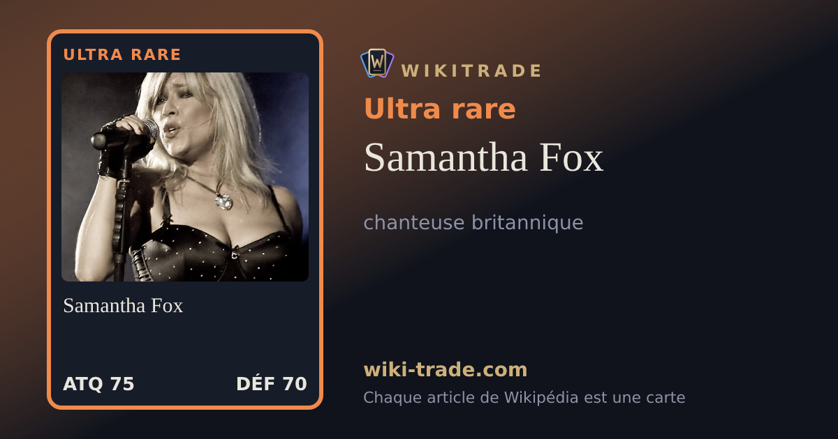 Samantha Fox — carte Ultra rare