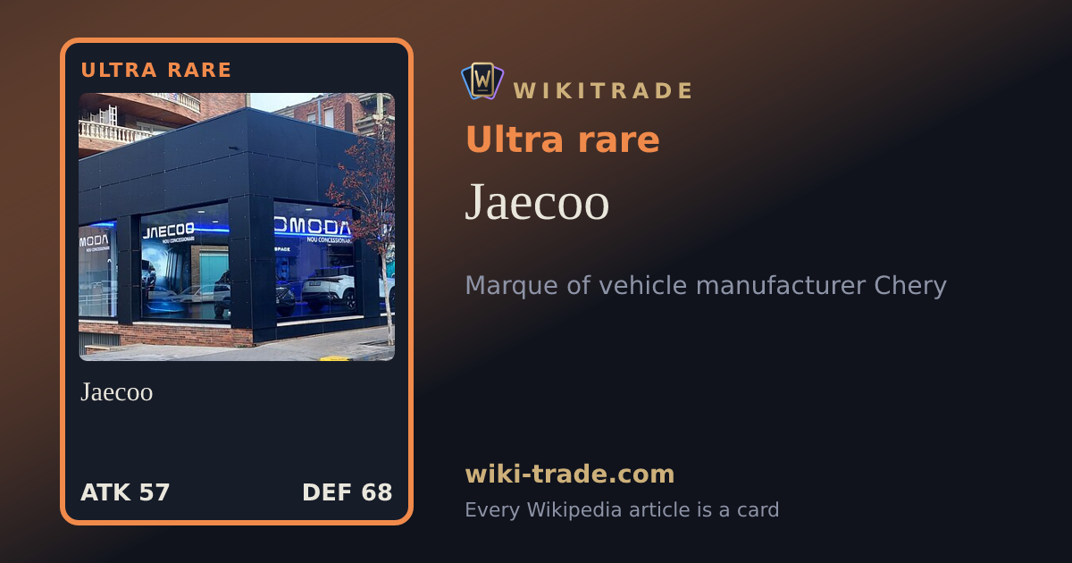 Jaecoo — Ultra rare card