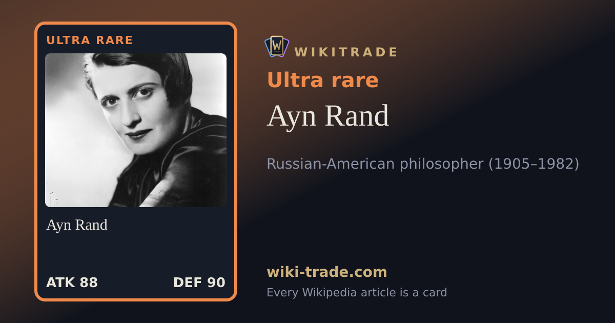 Ayn Rand — Ultra rare card