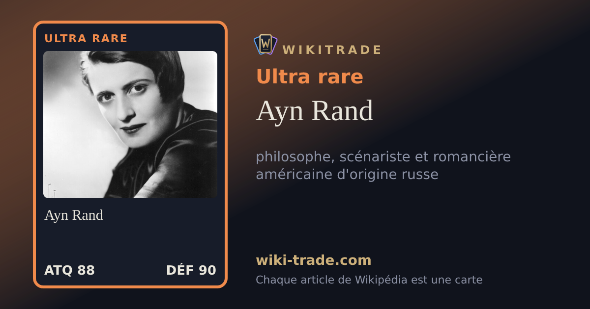 Ayn Rand — carte Ultra rare