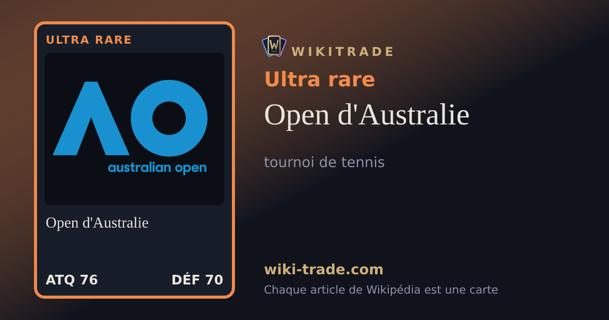 Open d'Australie — carte Ultra rare