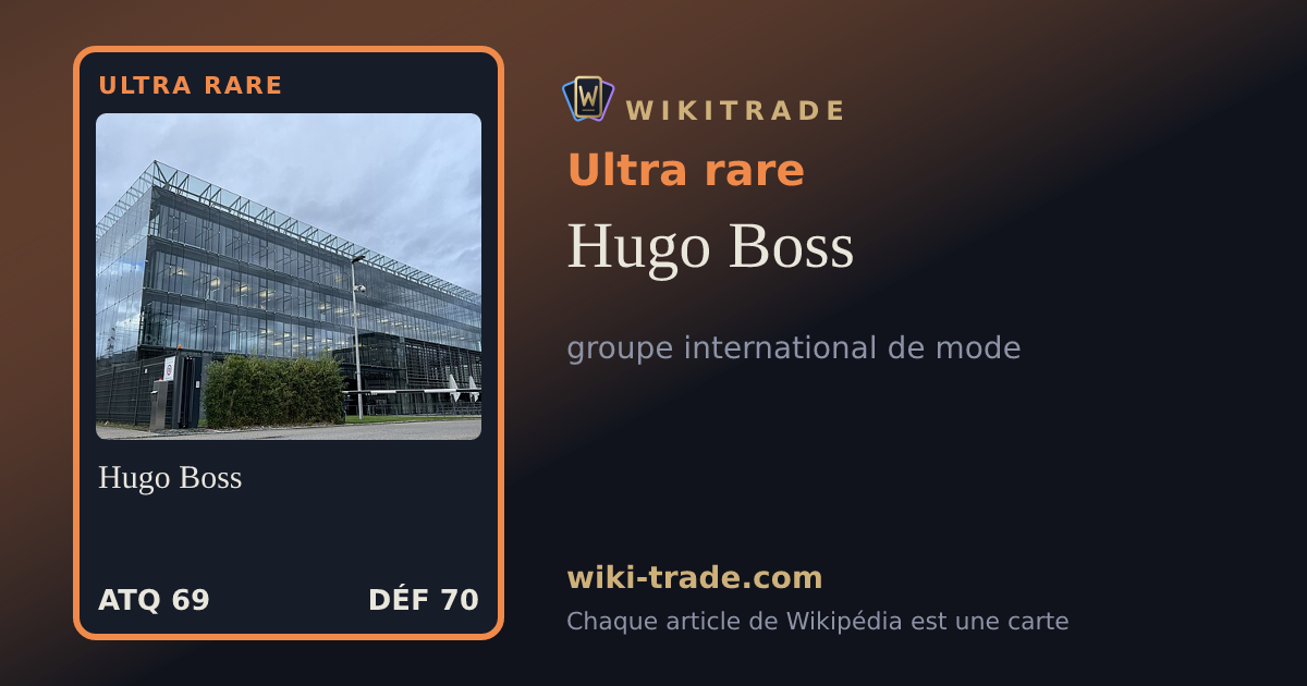 Hugo Boss — carte Ultra rare