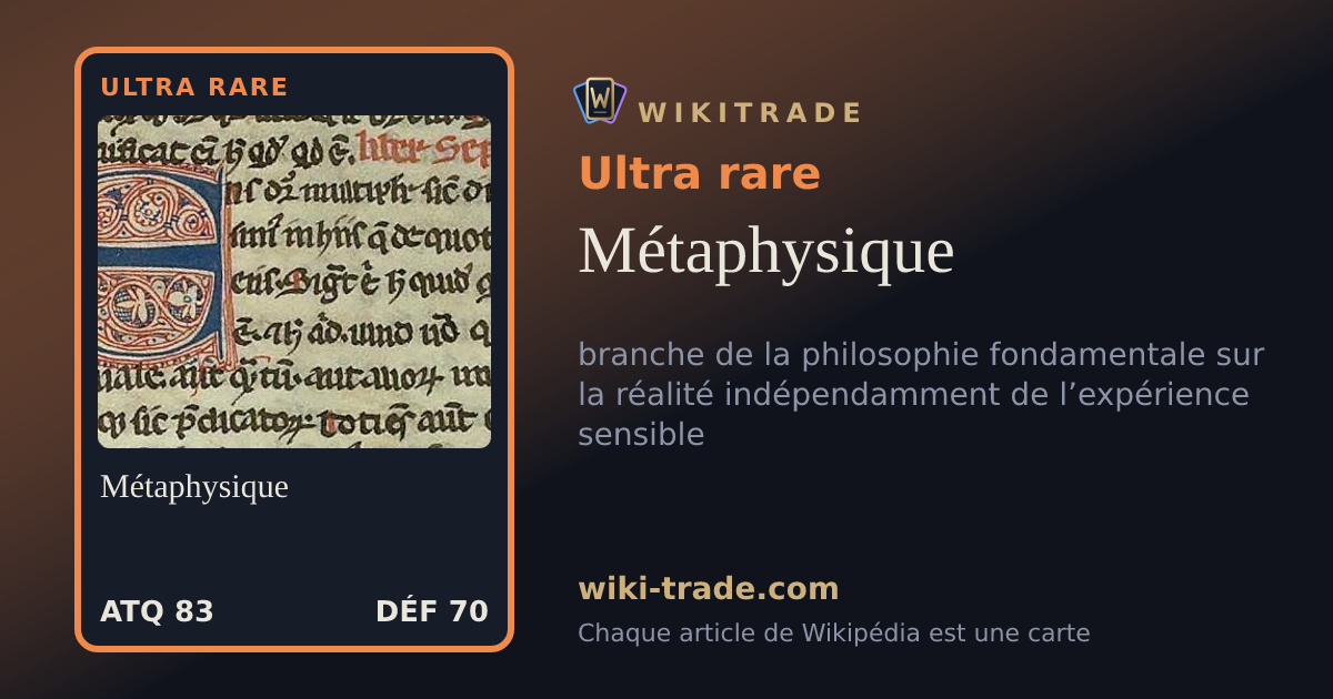 Métaphysique — carte Ultra rare