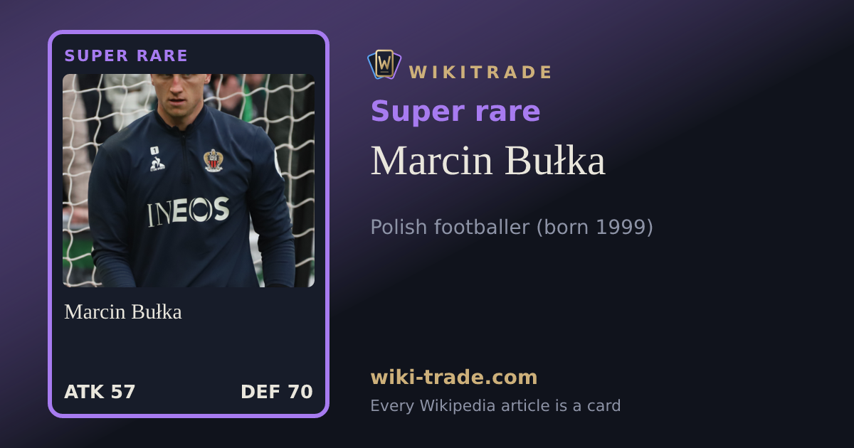 Marcin Bułka — Super rare card