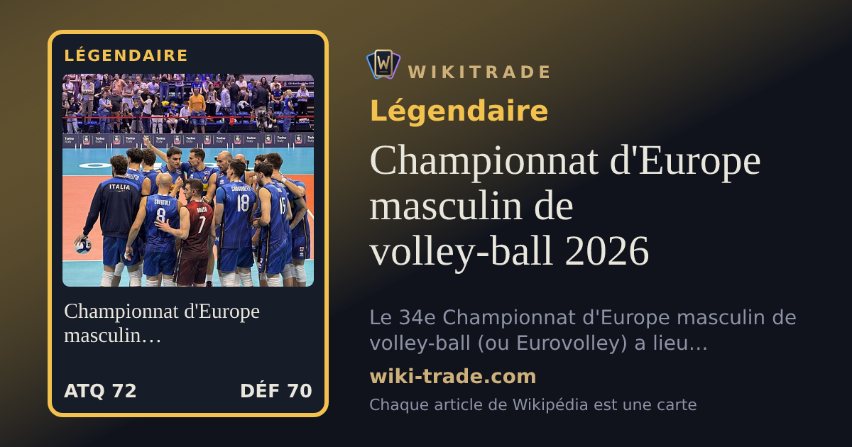 Championnat d'Europe masculin de volley-ball 2026 — carte Légendaire