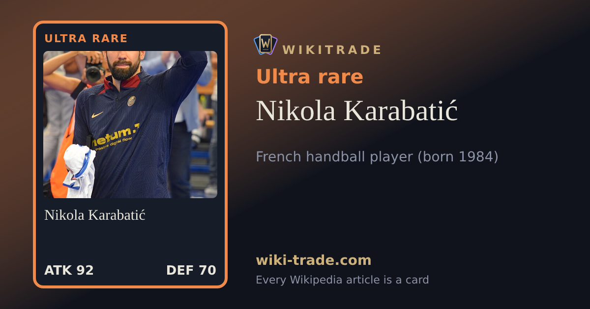 Nikola Karabatić — Ultra rare card