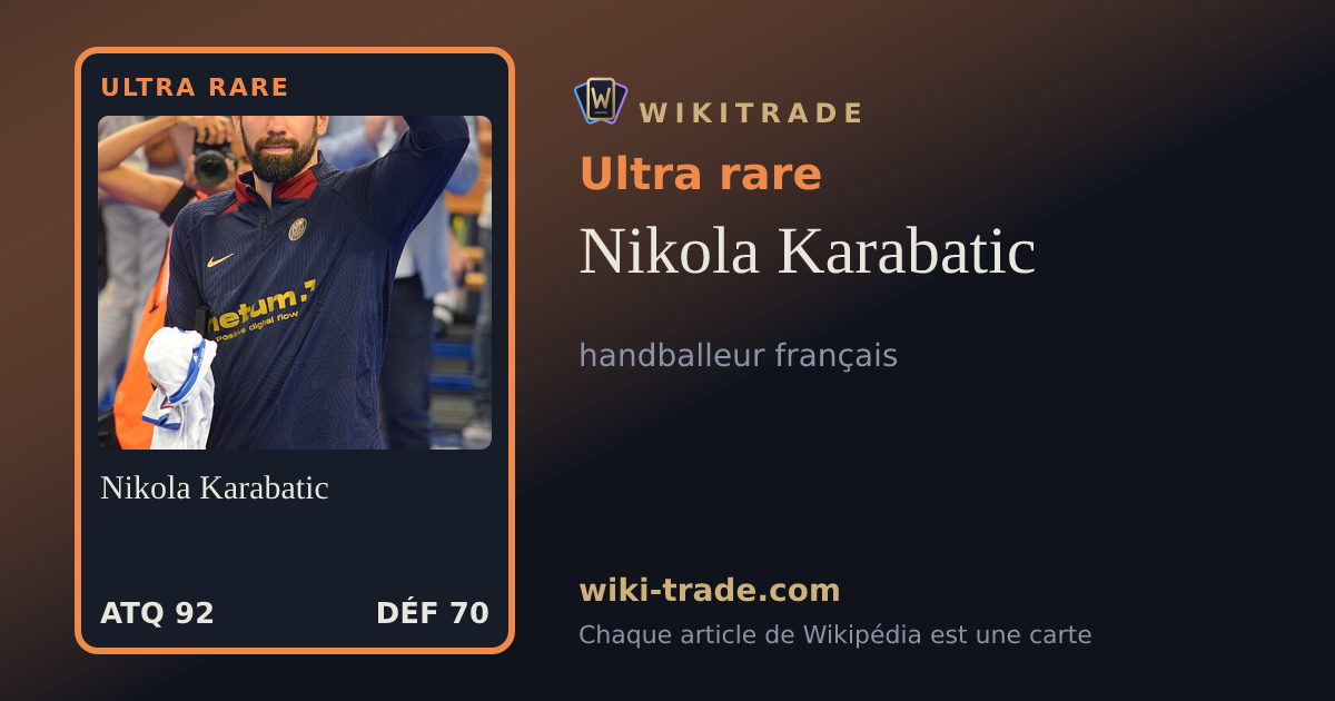 Nikola Karabatic — carte Ultra rare