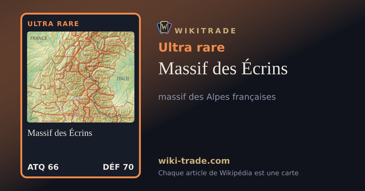 Massif des Écrins — carte Ultra rare
