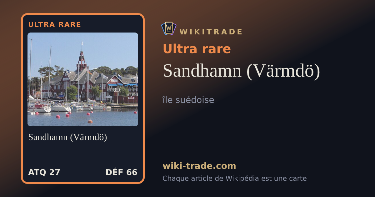 Sandhamn (Värmdö) — carte Ultra rare
