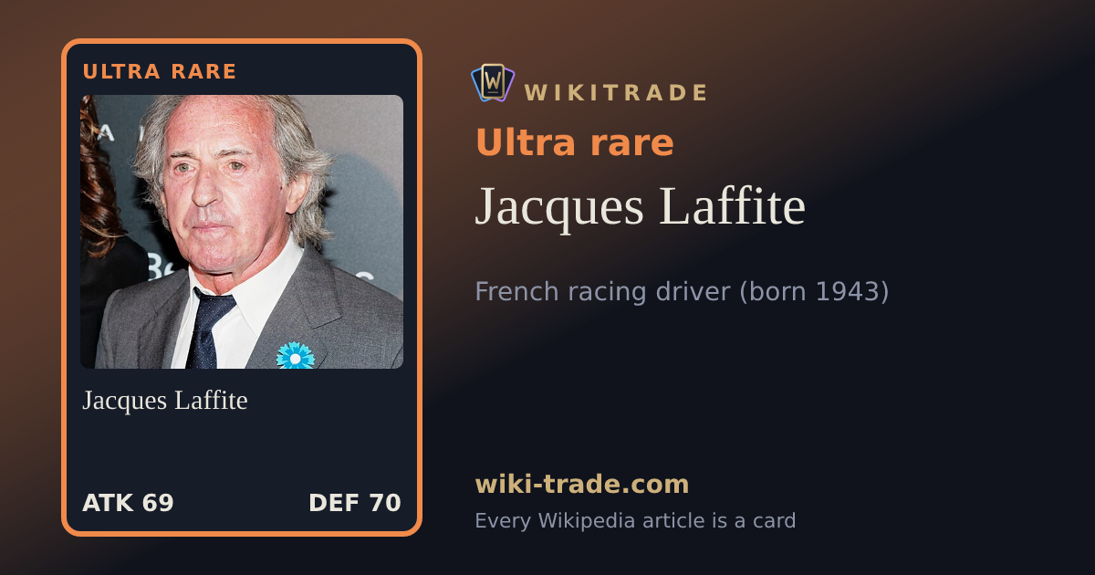 Jacques Laffite — Ultra rare card