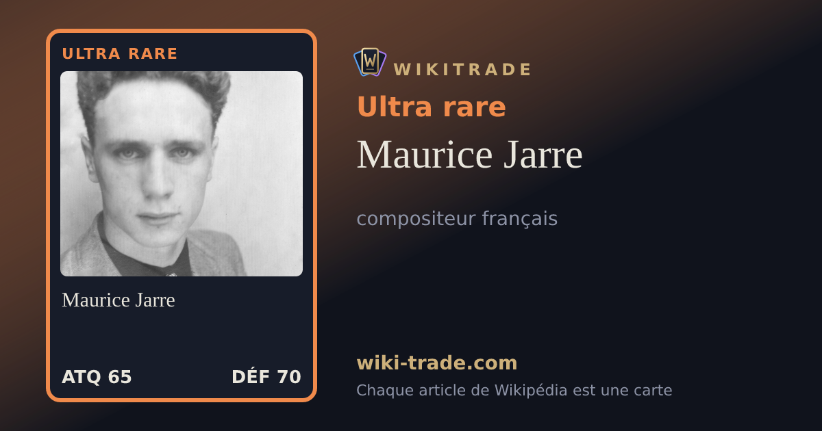 Maurice Jarre — carte Ultra rare