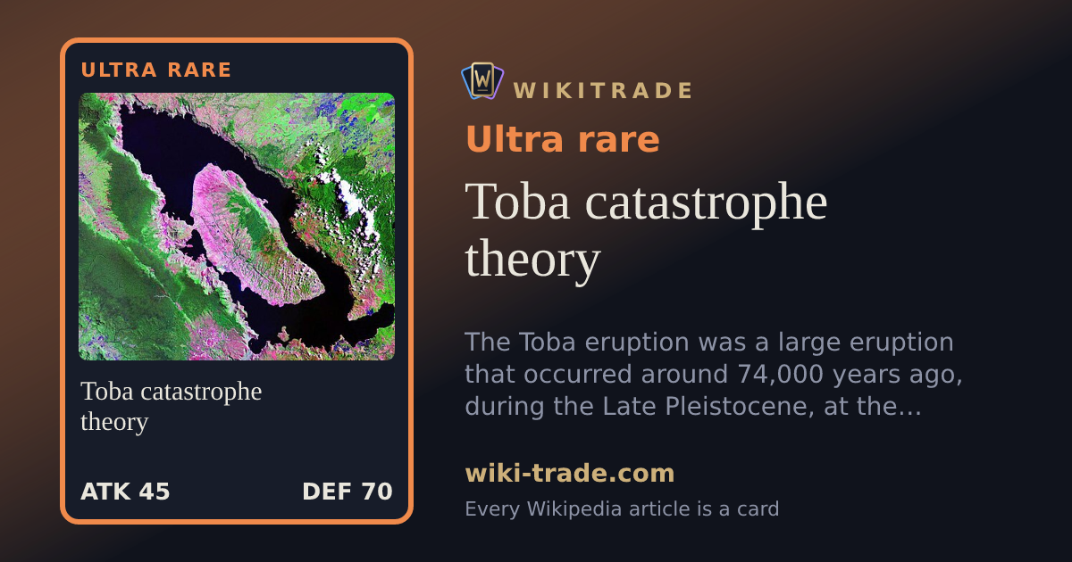 Toba catastrophe theory — Ultra rare card
