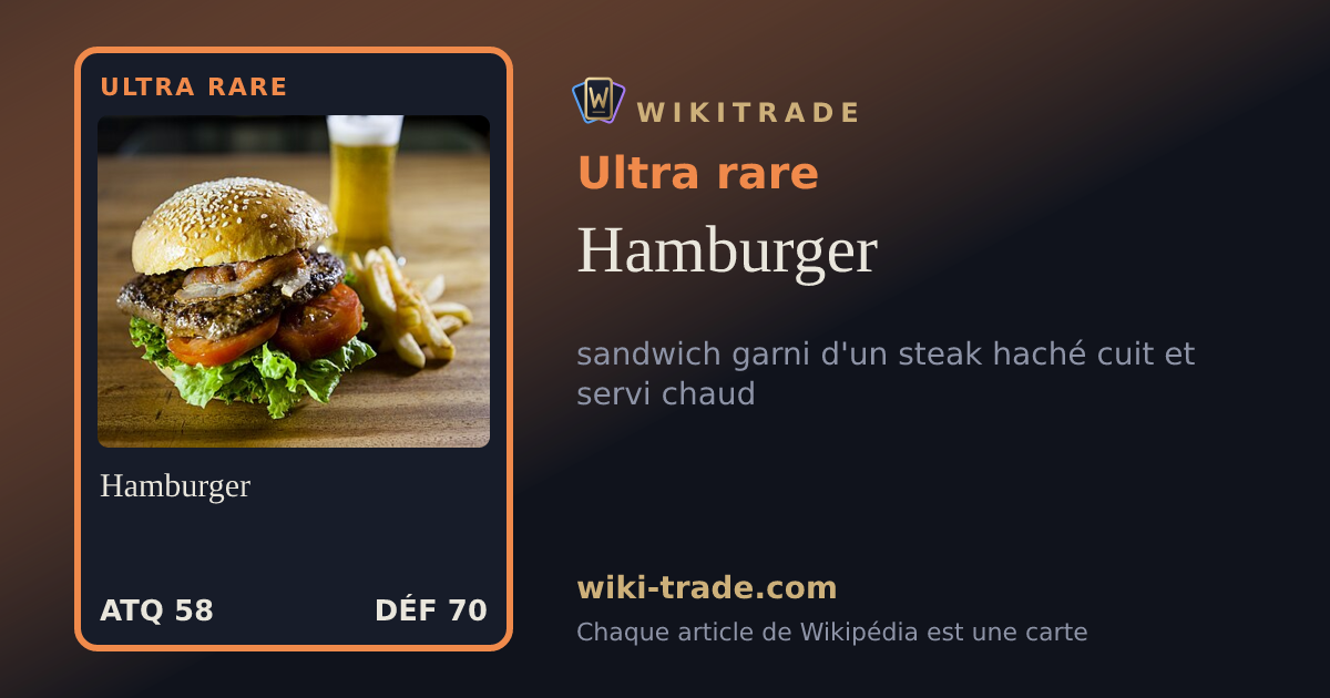 Hamburger — carte Ultra rare