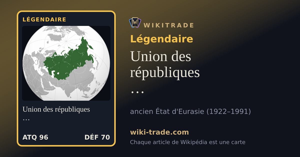 Union des républiques socialistes soviétiques — carte Légendaire