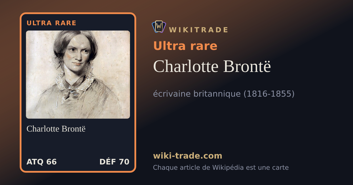 Charlotte Brontë — carte Ultra rare