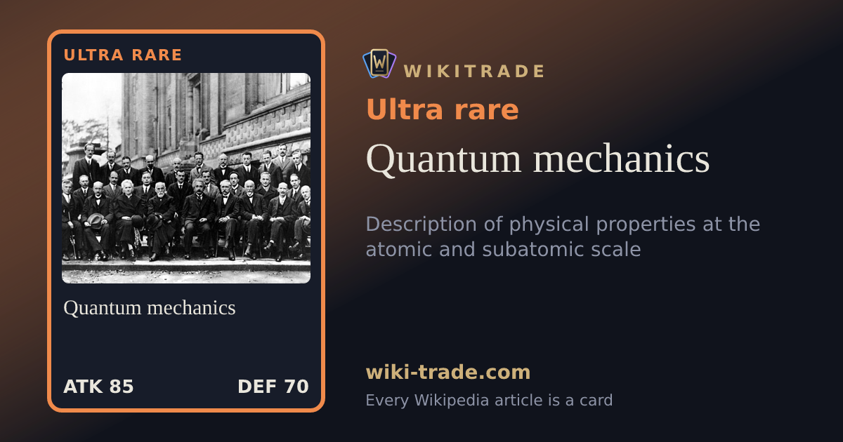 Quantum mechanics — Ultra rare card