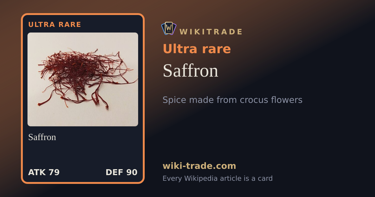 Saffron — Ultra rare card