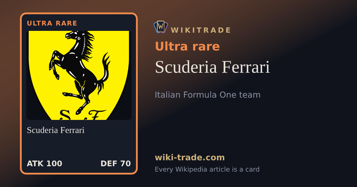 Scuderia Ferrari — Ultra rare card