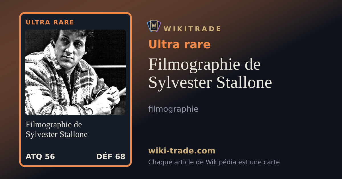 Filmographie de Sylvester Stallone — carte Ultra rare