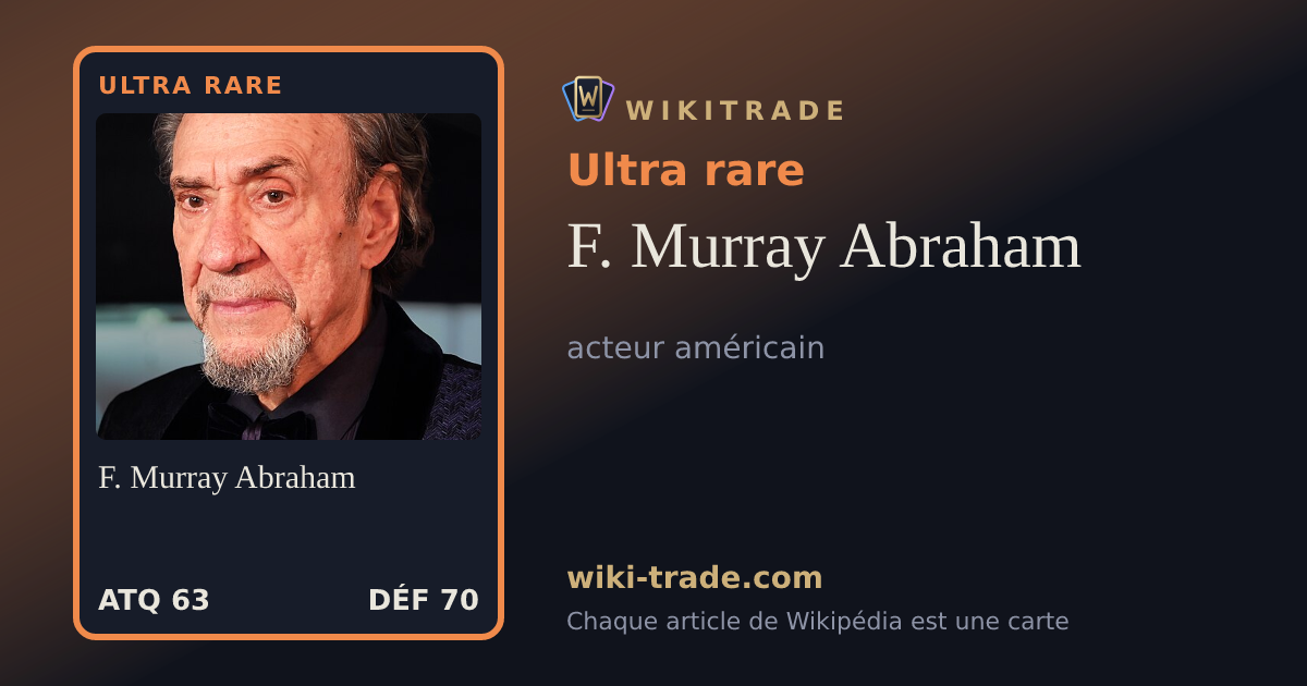 F. Murray Abraham — carte Ultra rare