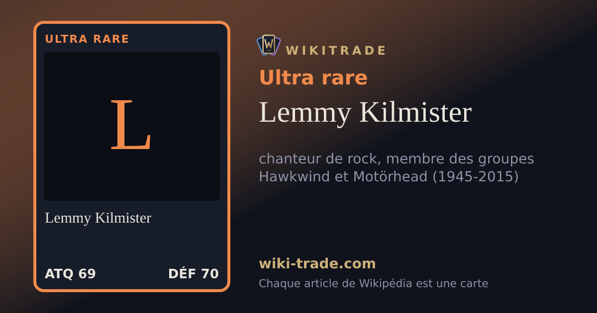 Lemmy Kilmister — carte Ultra rare