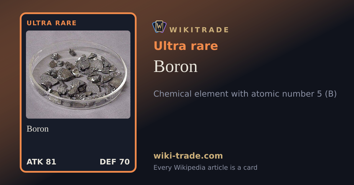 Boron — Ultra rare card