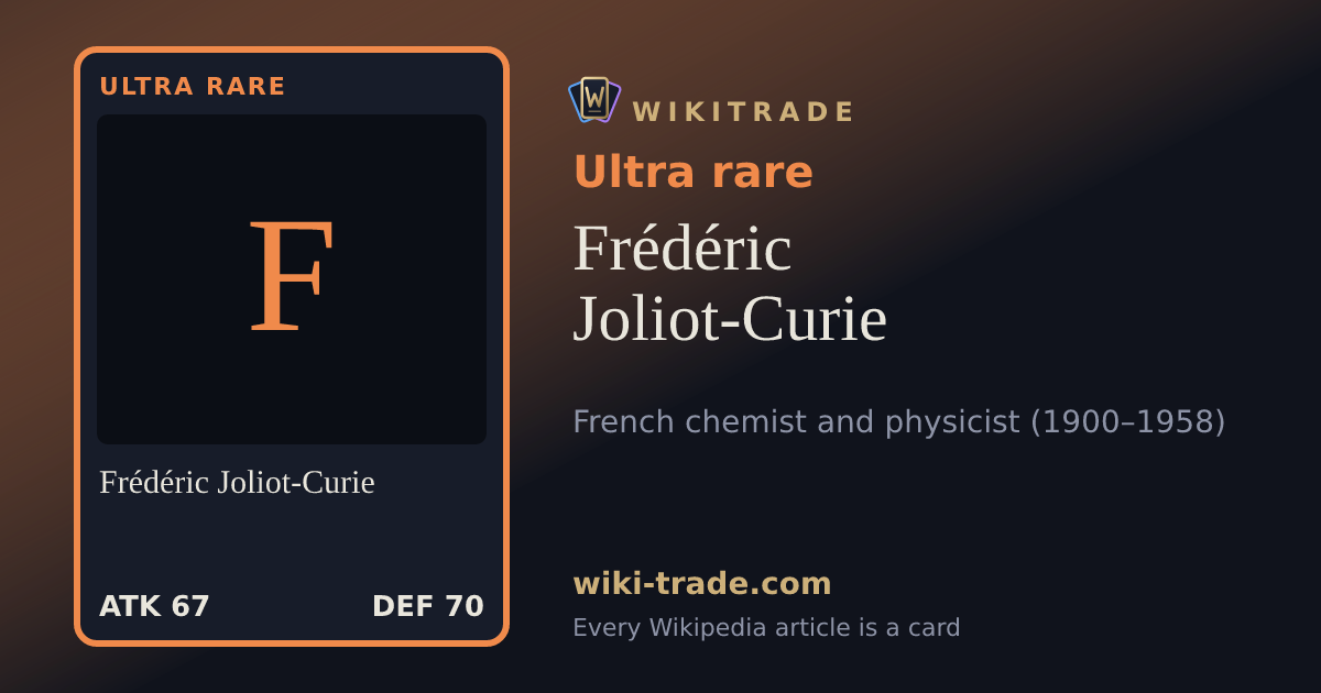 Frédéric Joliot-Curie — Ultra rare card