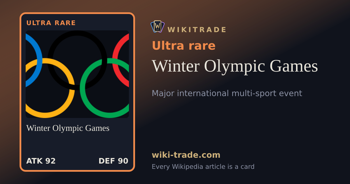 Winter Olympic Games — Ultra rare card