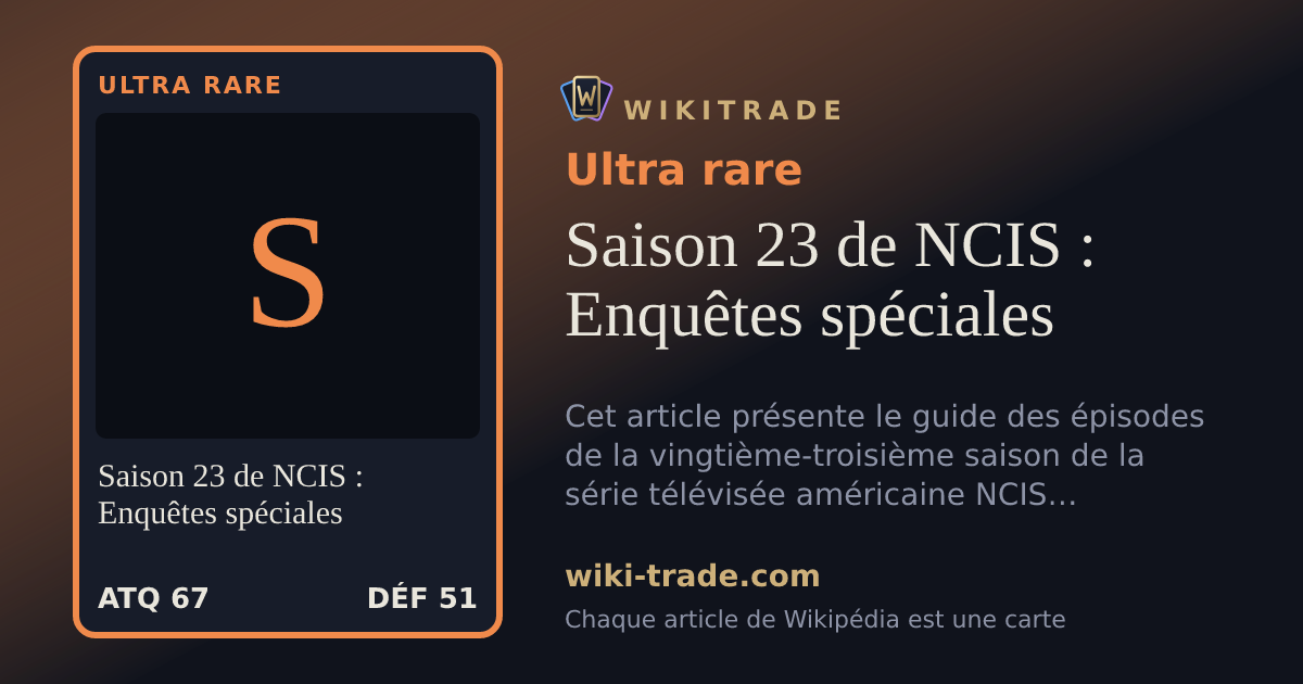 Saison 23 de NCIS : Enquêtes spéciales — carte Ultra rare