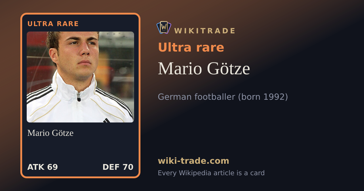 Mario Götze — Ultra rare card