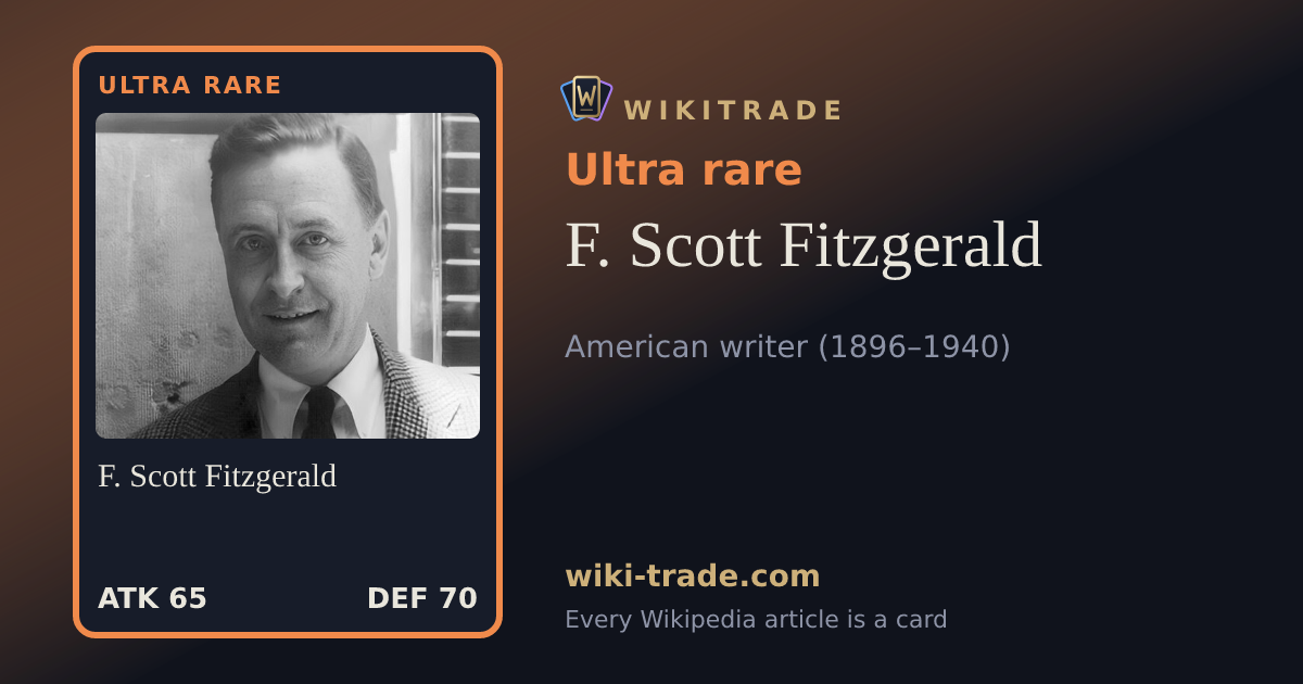 F. Scott Fitzgerald — Ultra rare card