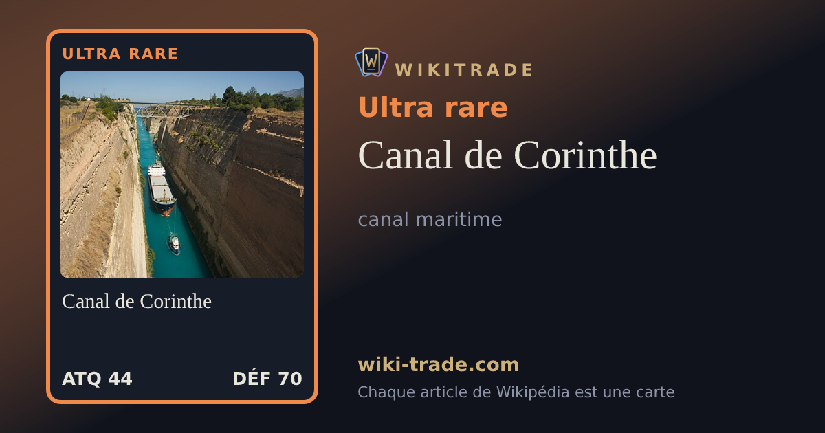 Canal de Corinthe — carte Ultra rare