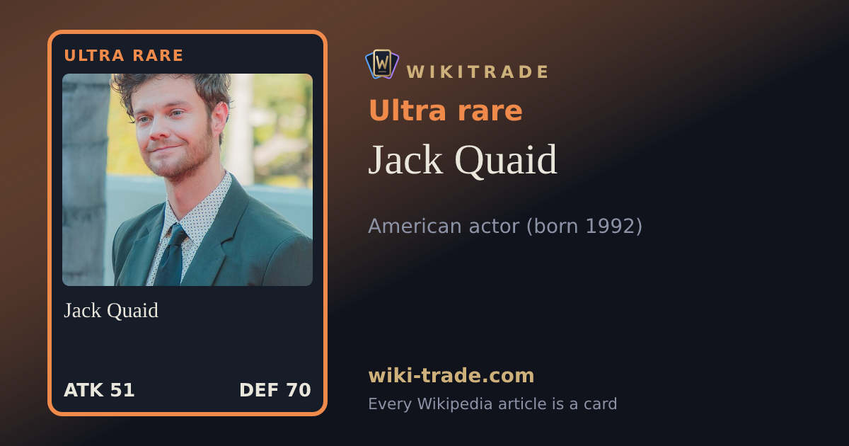 Jack Quaid — Ultra rare card