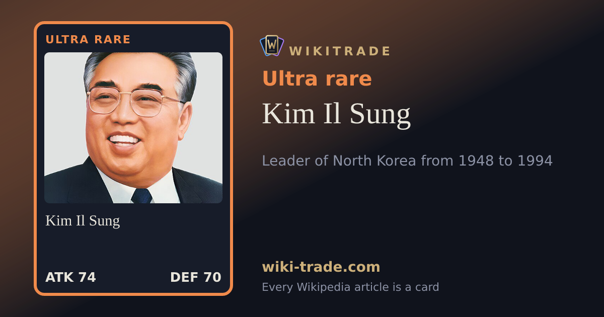 Kim Il Sung — Ultra rare card