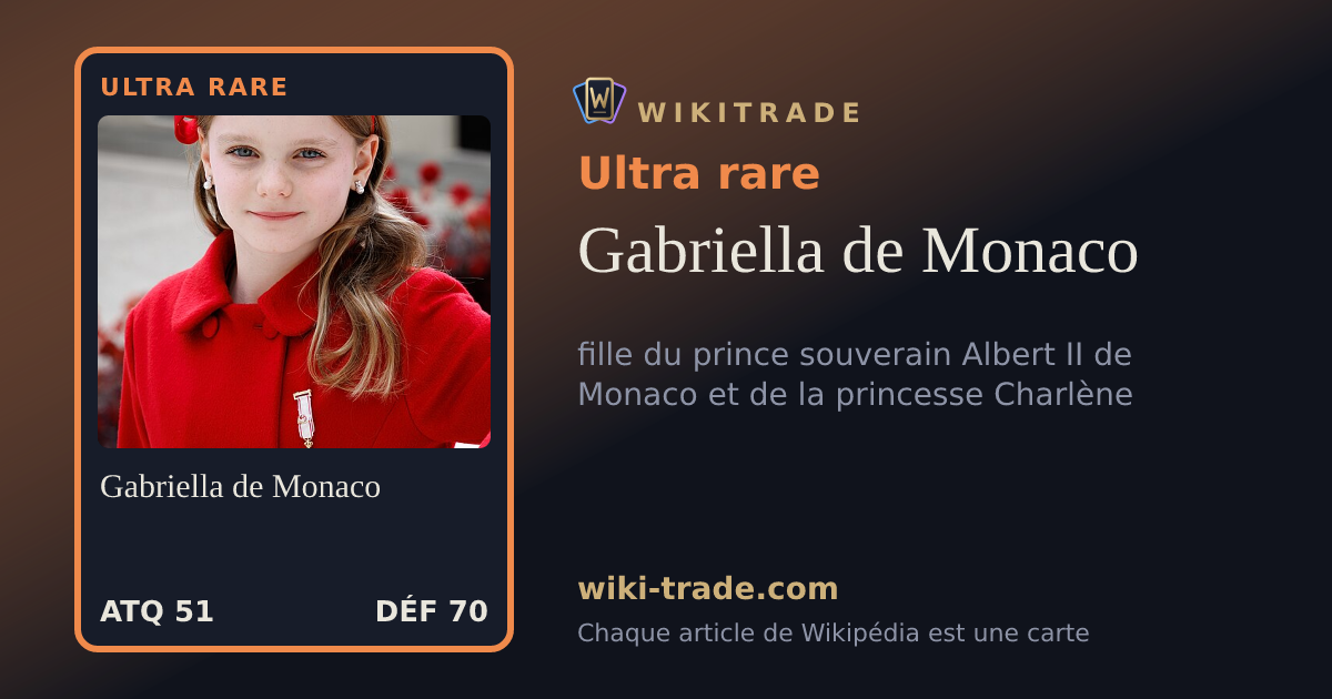 Gabriella de Monaco — carte Ultra rare