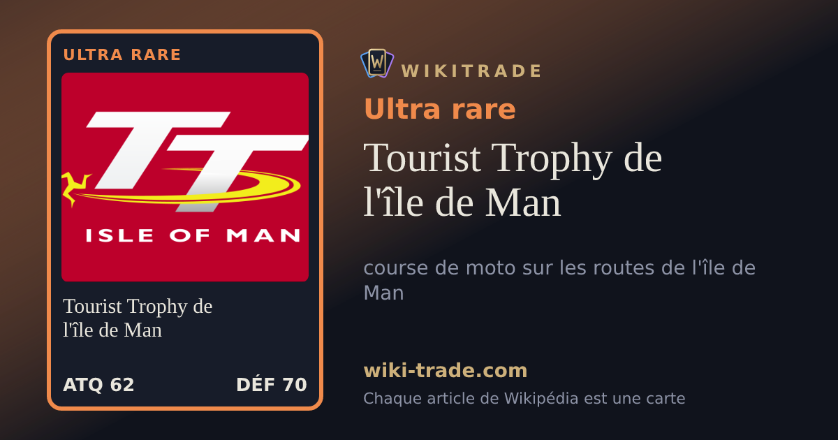 Tourist Trophy de l'île de Man — carte Ultra rare