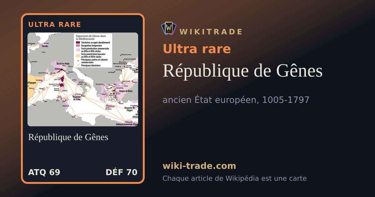 République de Gênes — carte Ultra rare