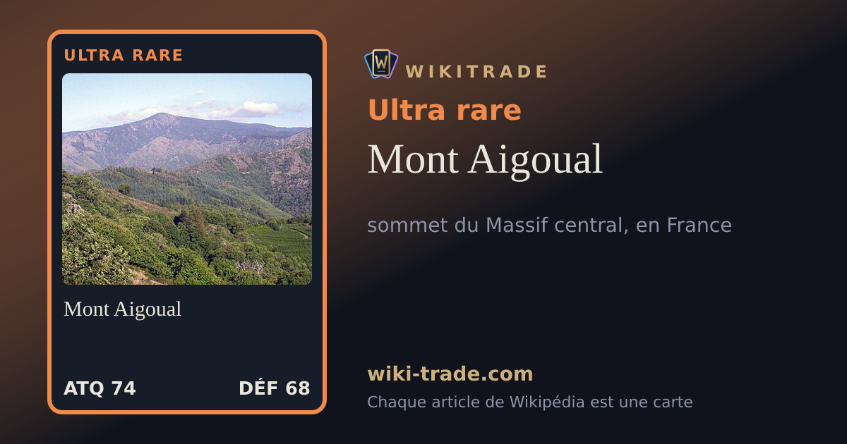 Mont Aigoual — carte Ultra rare
