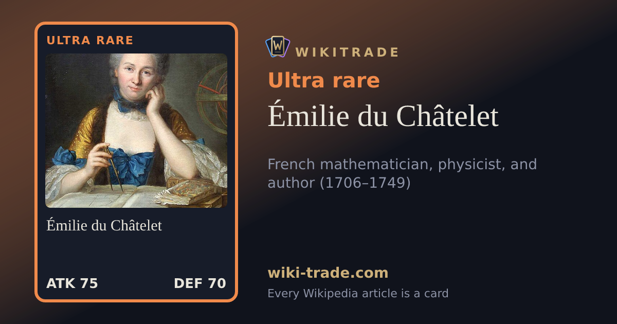 Émilie du Châtelet — Ultra rare card
